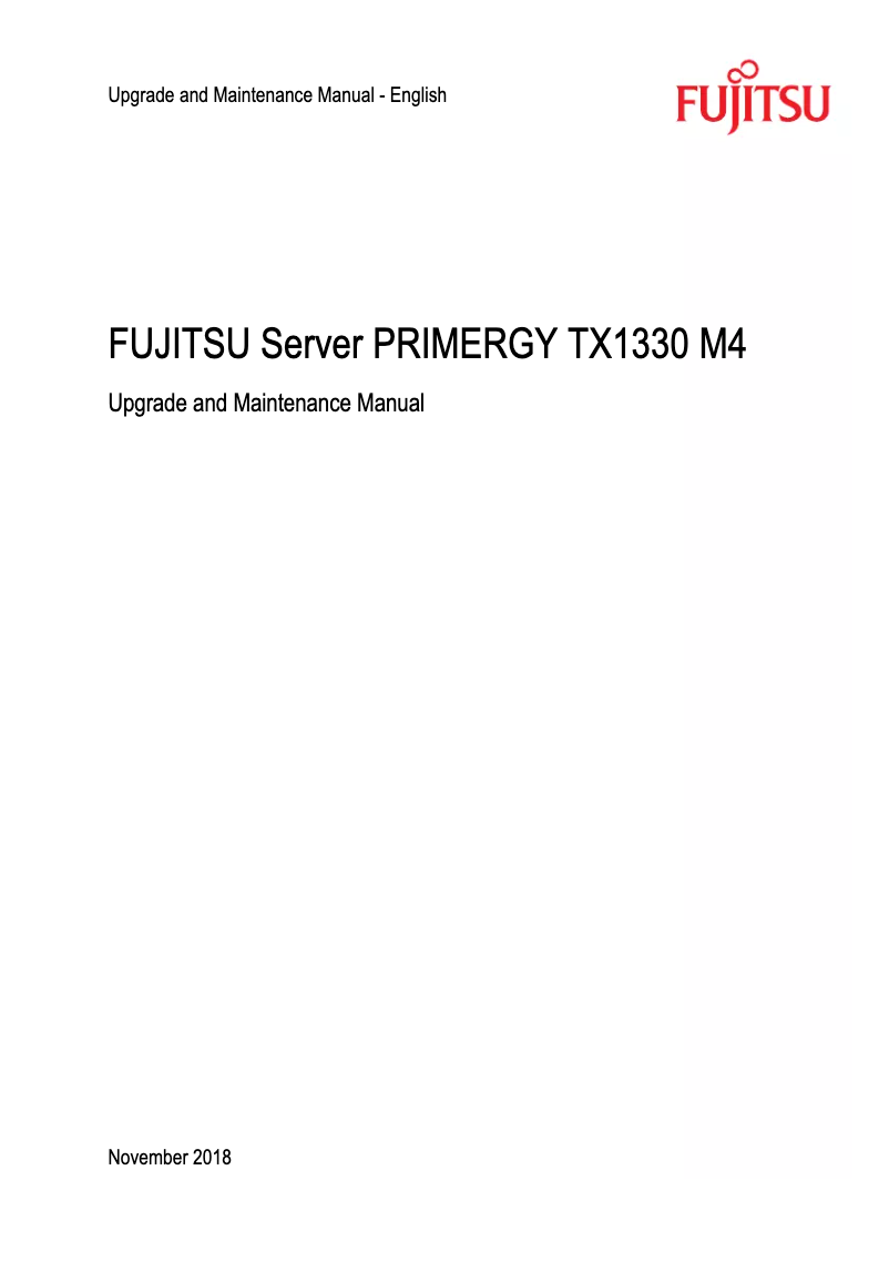 Page 1 de la notice Manuel utilisateur Fujitsu PRIMERGY TX1330 M4