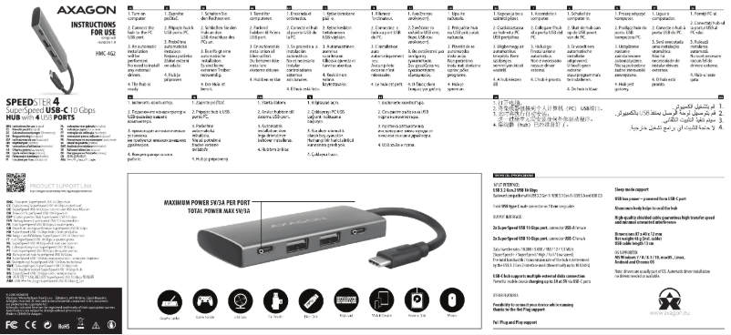 Page 1 of the manual User Manual Axagon HMC-4G2