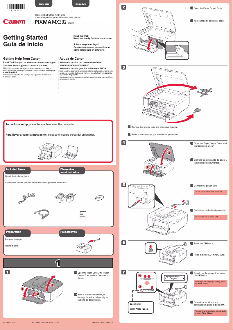 Page 1 de la notice Manuel utilisateur Canon PIXMA MX392