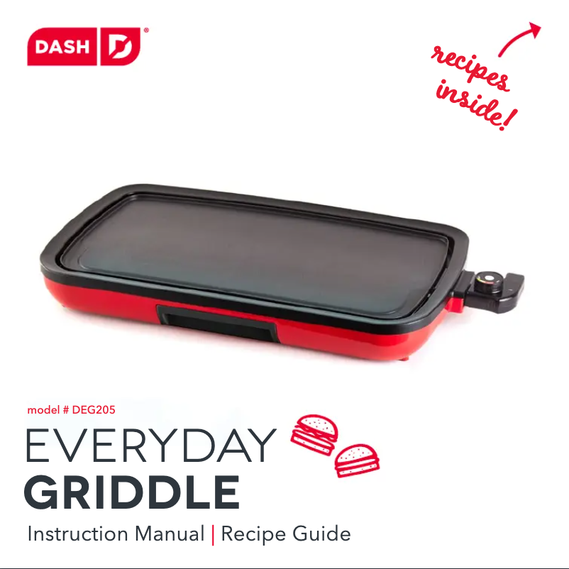 Page 1 de la notice Manuel utilisateur Dash Everyday Griddle DEG200GBAQ01