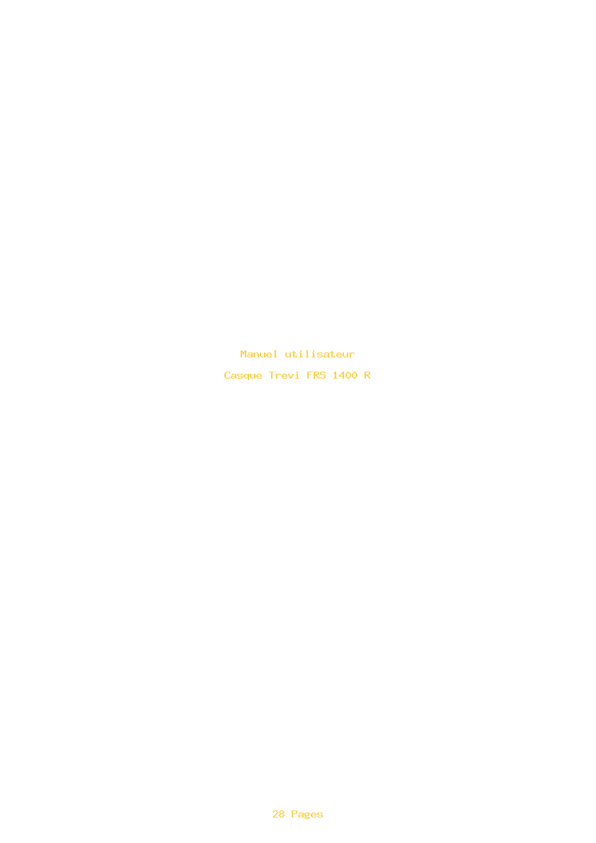 Page 1 de la notice Manuel utilisateur Trevi FRS 1400 R