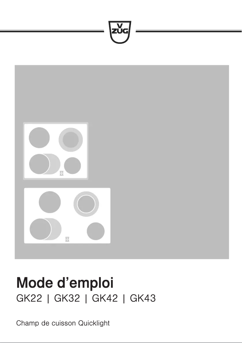 Página 1 del manual Manual de usuario V-Zug GK431BF