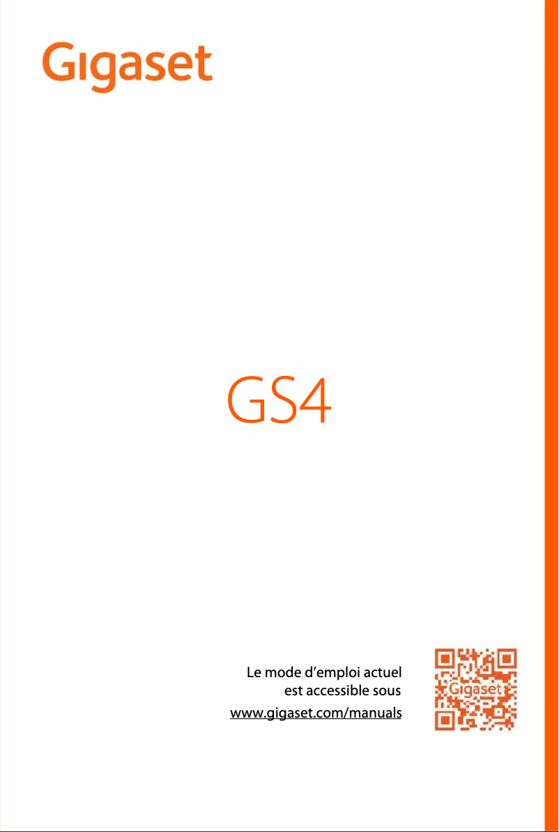 Page 1 de la notice Manuel utilisateur Gigaset GS4 Senior