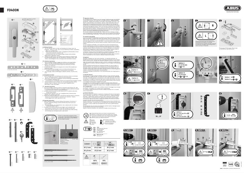 Page 1 de la notice Guide d'installation Abus FUFT50051W