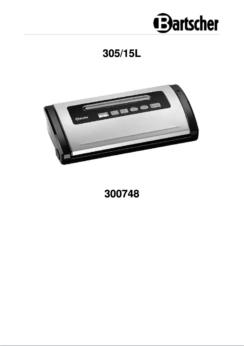 Página 1 del manual Manual de usuario Bartscher 300748