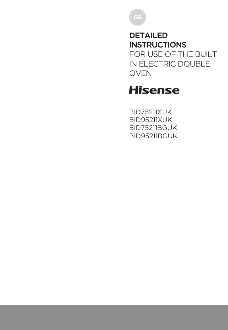 Page 1 de la notice Manuel utilisateur Hisense BI6095HIGUK