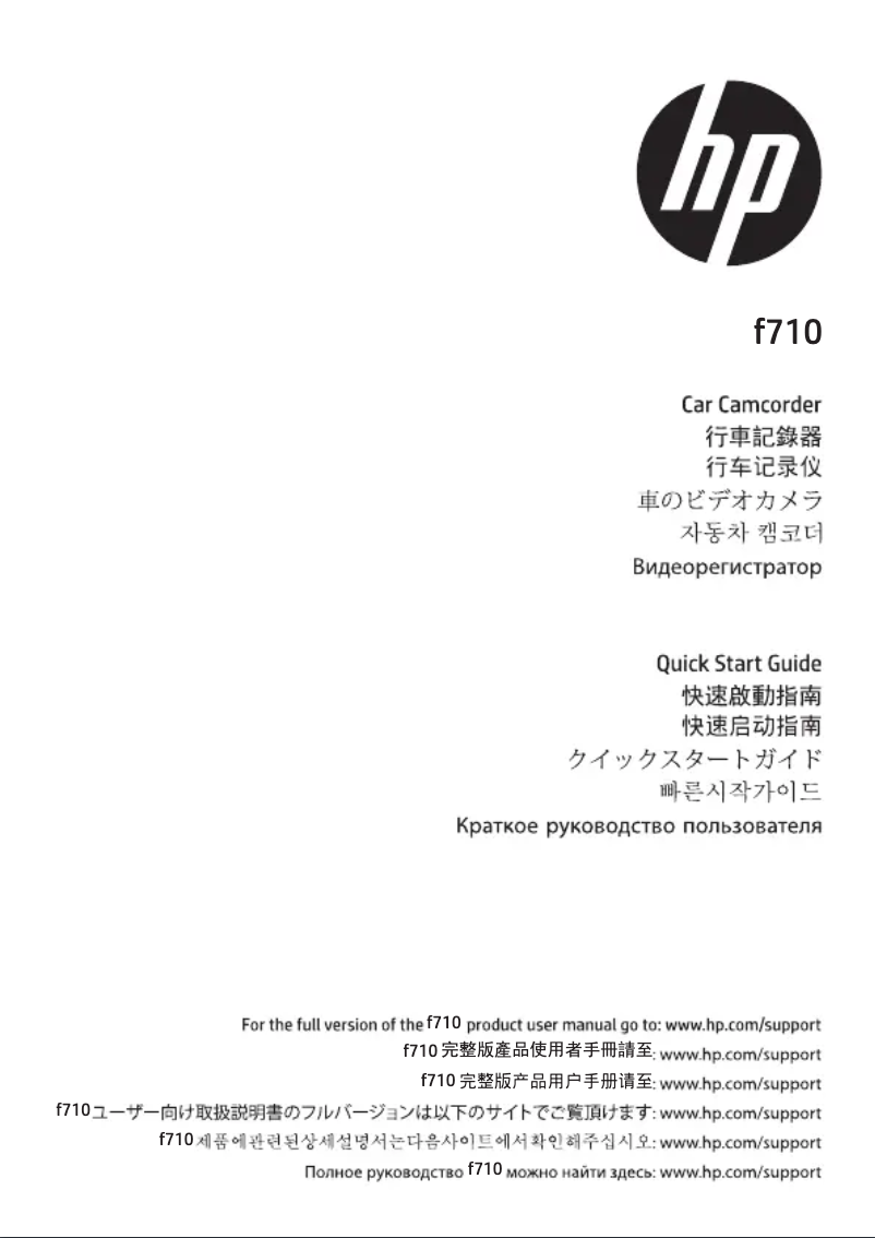 Page 1 de la notice Manuel utilisateur HP f710