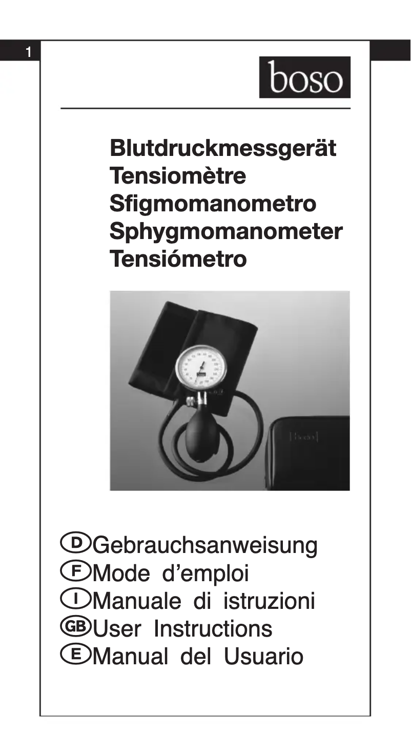 Page 1 de la notice Manuel utilisateur Boso Clinicus I