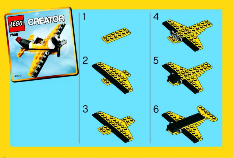 Page 1 of the manual User Manual Lego Yellow airplane