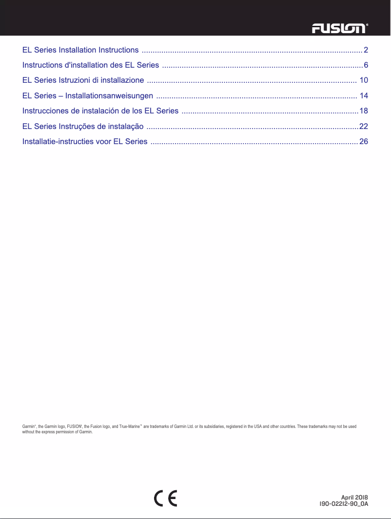 Page 1 de la notice Manuel utilisateur Fusion EL-F651B