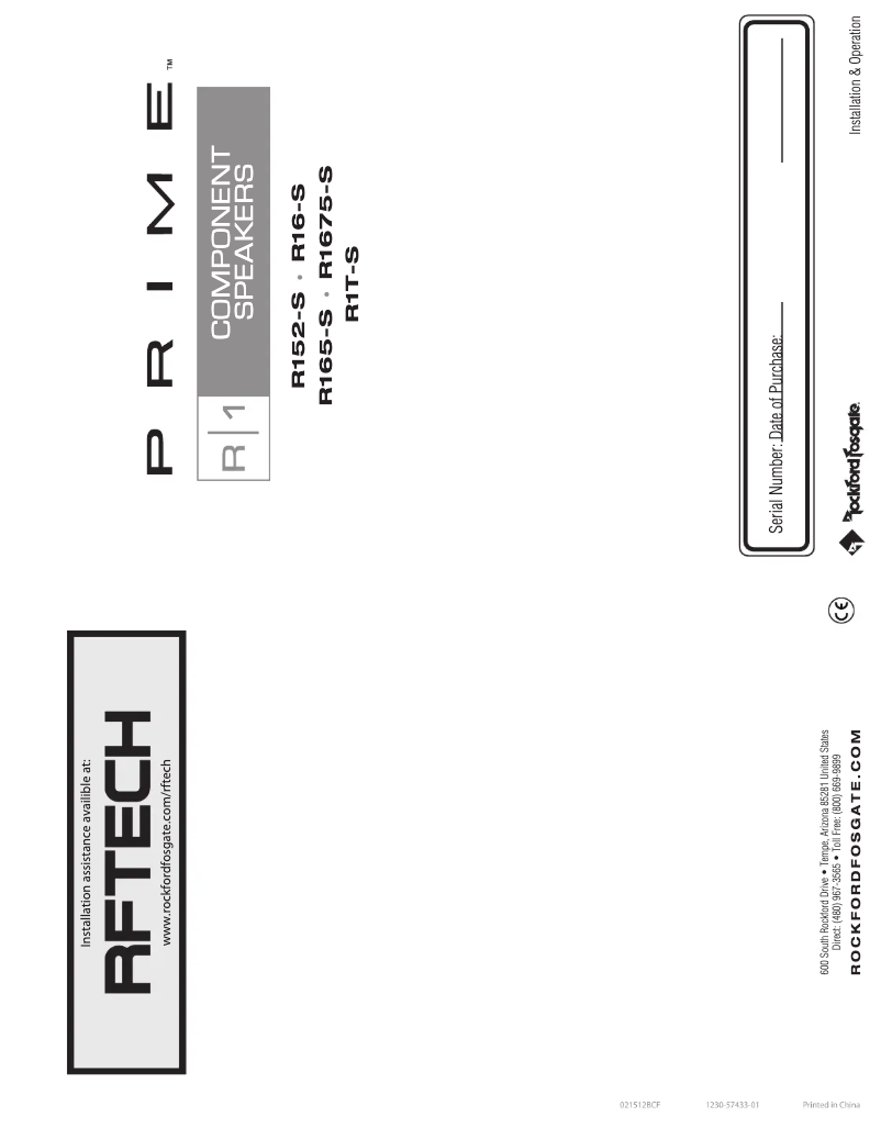 Page 1 de la notice Manuel d'utilisation et d'entretien Rockford Fosgate Power T1T-S