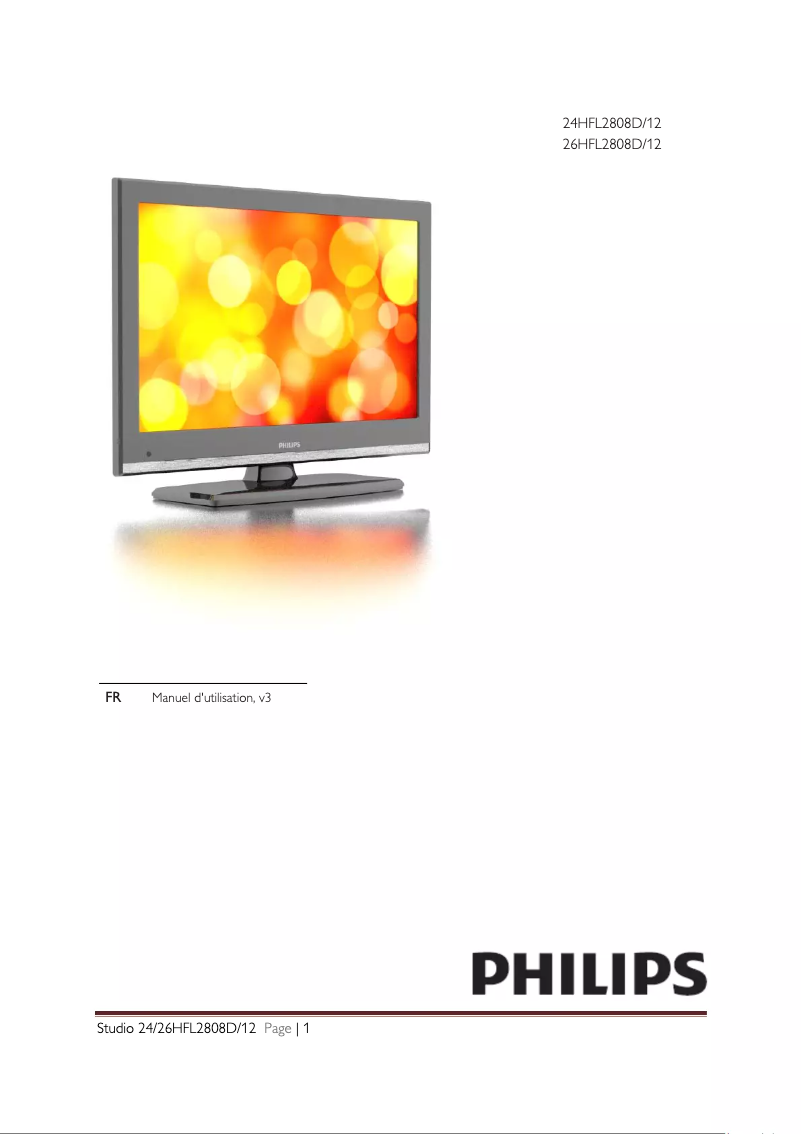 Page 1 of the manual User Manual Philips 24HFL2808D