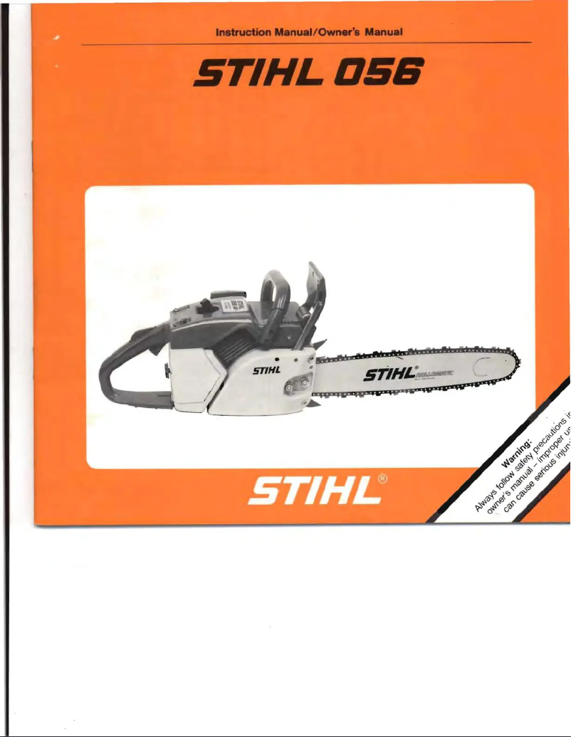 Page 1 de la notice Manuel utilisateur Stihl 056
