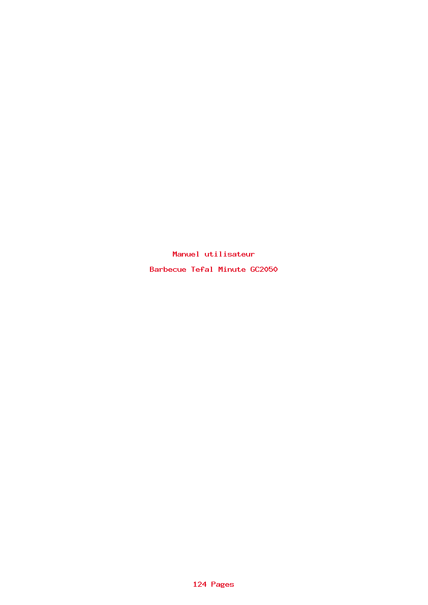 Page 1 de la notice Manuel utilisateur Tefal Minute GC2050