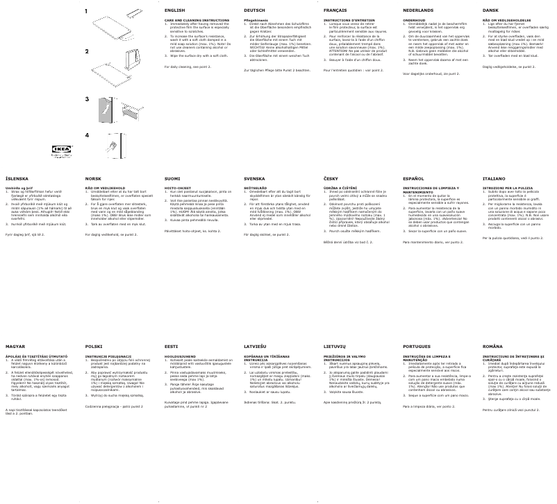 Page 1 de la notice Manuel utilisateur Ikea TOFTERYD