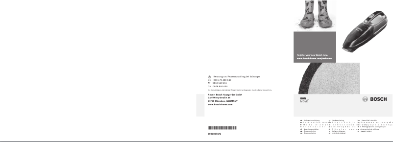 Page 1 de la notice Manuel utilisateur Bosch Move BHN09070