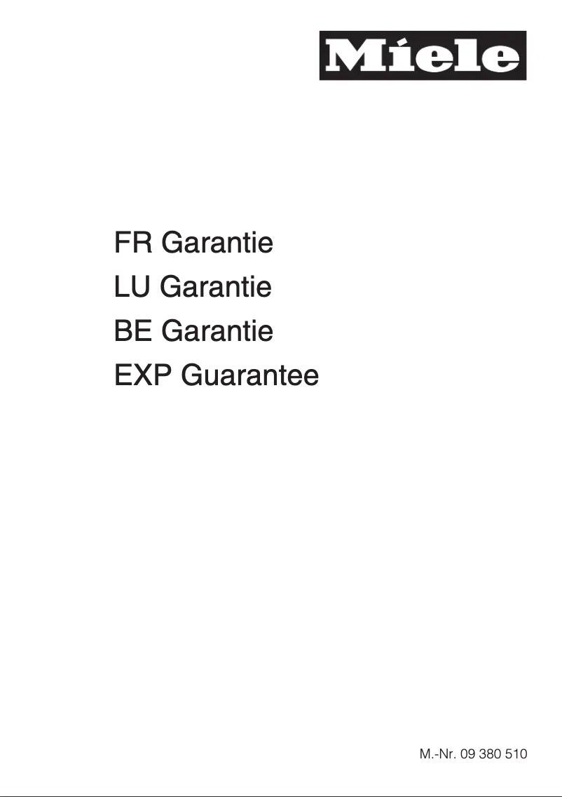 Page 1 de la notice Manuel utilisateur Miele KM 6347 PowerFlex