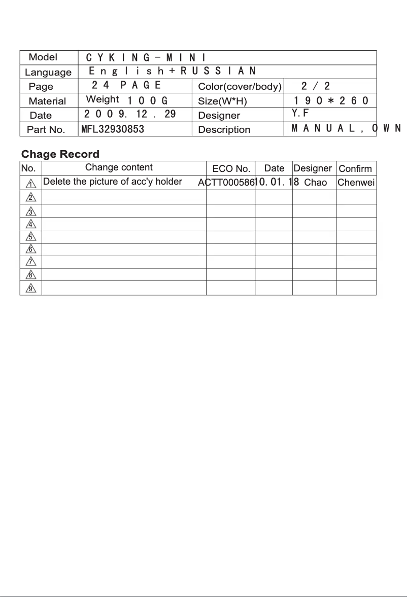 Página 1 del manual Manual de usuario LG VC60163ND