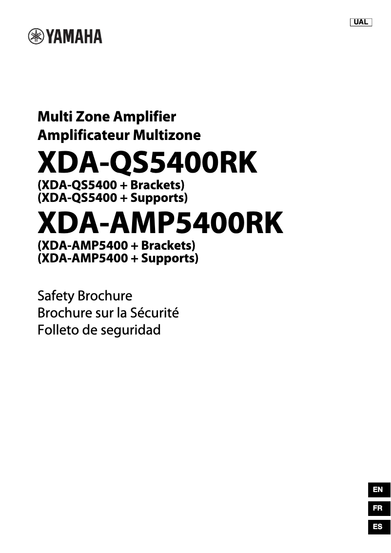 Page 1 de la notice Instructions de sécurité Yamaha XDA-AMP5400RK