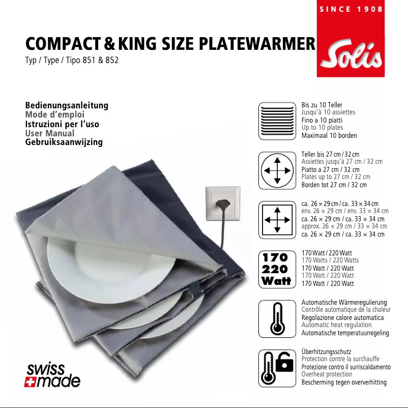 Page 1 de la notice Manuel utilisateur Solis Compact 851