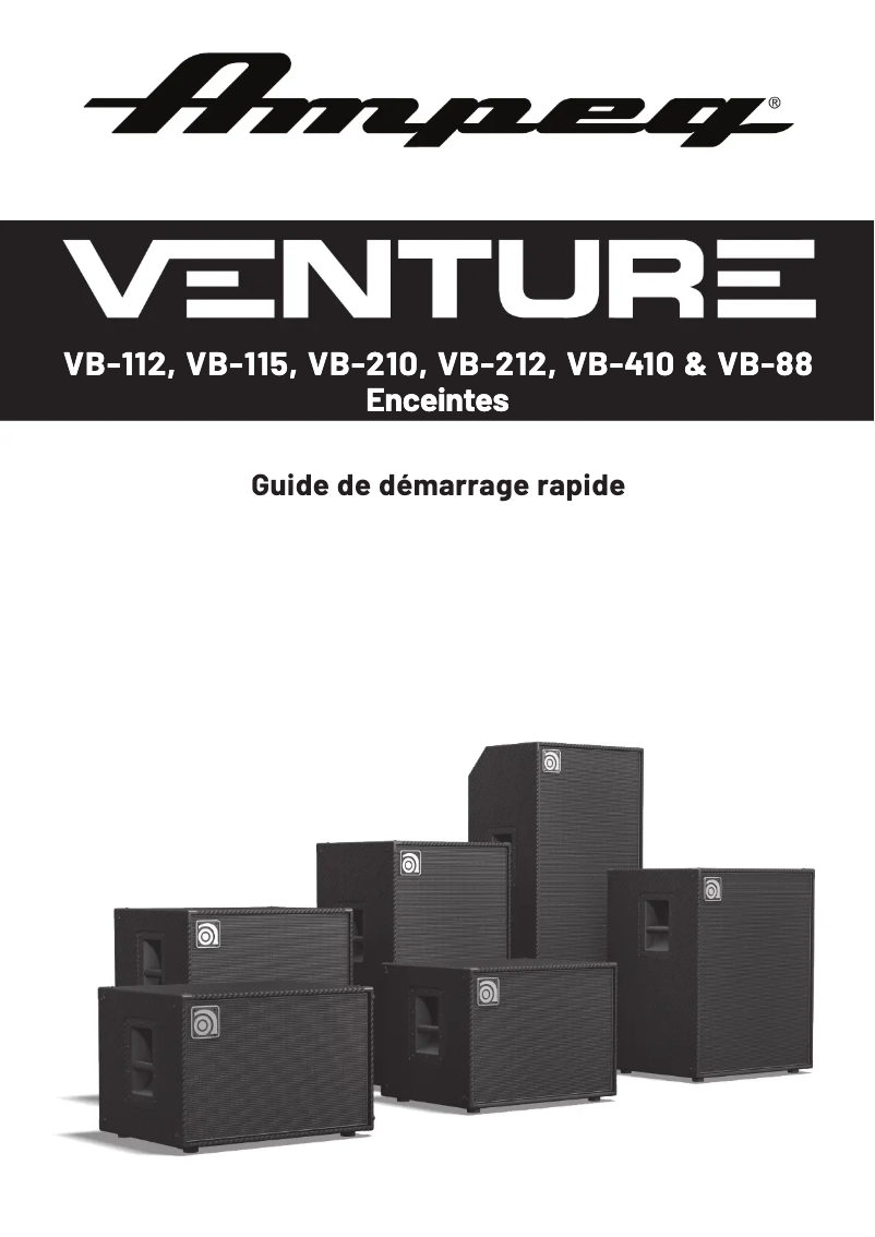 Página 1 del manual Guía de inicio rápido Ampeg Venture VB-210