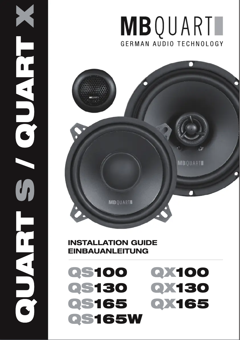 Page 1 de la notice Manuel utilisateur MB Quart QS165W