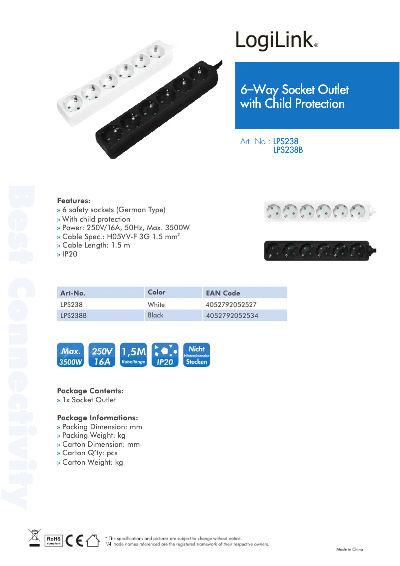 Página 1 del manual Manual de usuario LogiLink LPS238B
