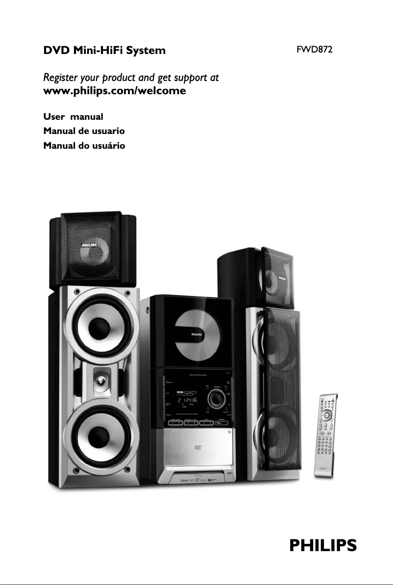 Page 1 de la notice Manuel utilisateur Philips FWD872