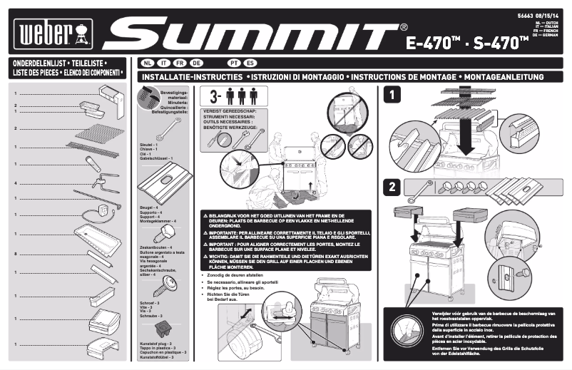 Page 1 de la notice Mode d'emploi Weber Summit E-470