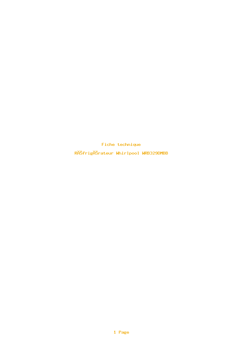Image de la première page du manuel de l'appareil WRB329DMBB