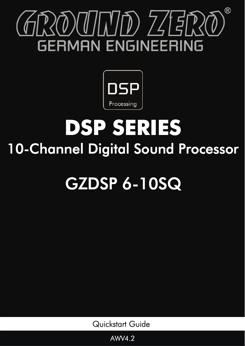 Page 1 de la notice Manuel utilisateur Ground Zero GZDSP 6-10SQ