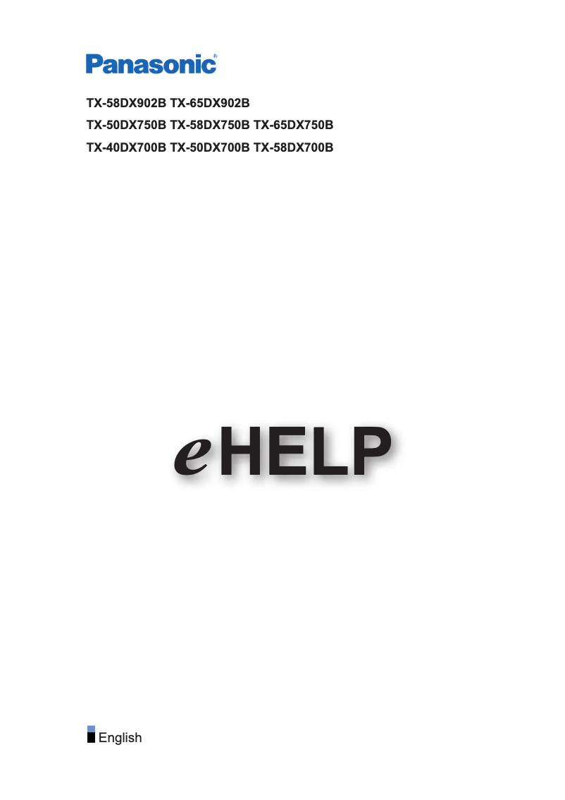 Page 1 de la notice Mode d'emploi Panasonic VIERA TX-58DX750B