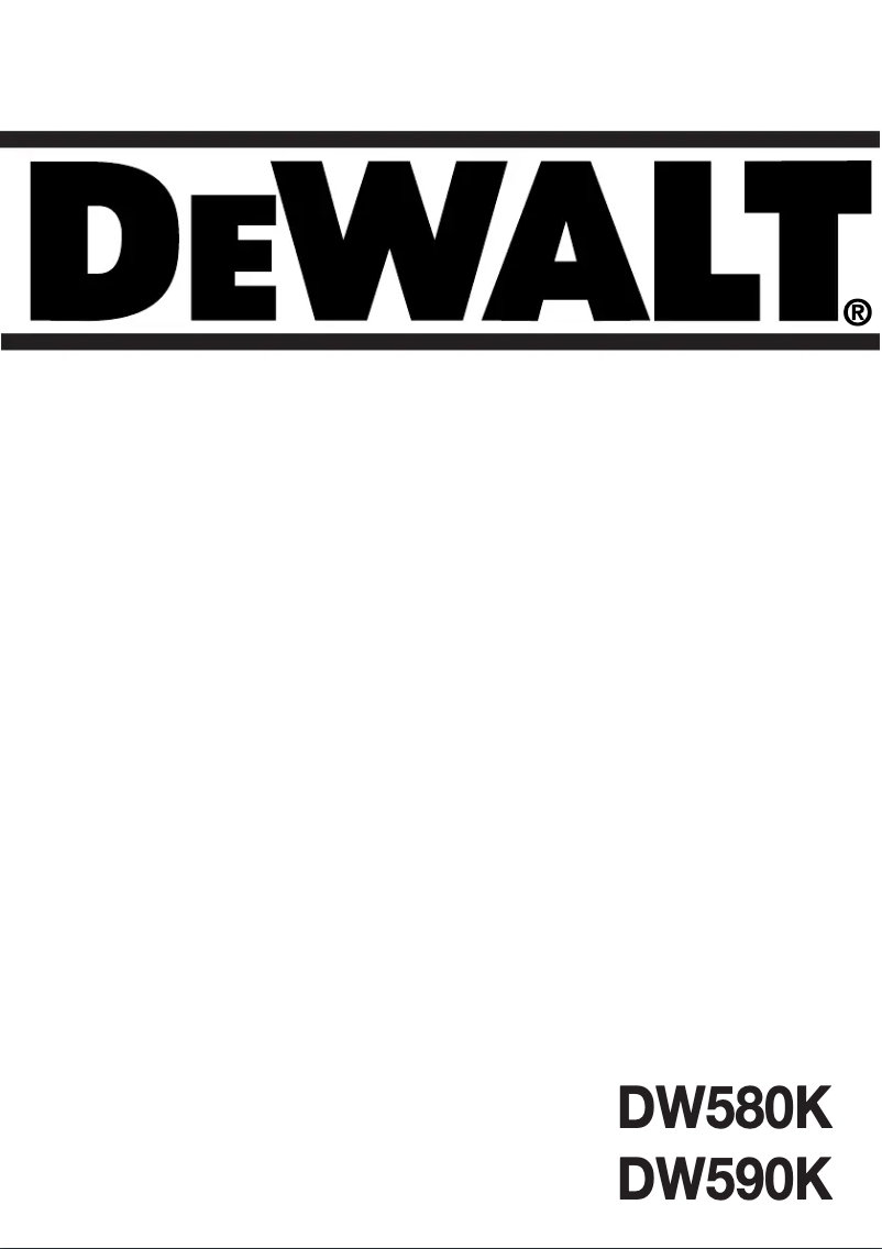 Página 1 del manual Manual de usuario DeWalt DW580K