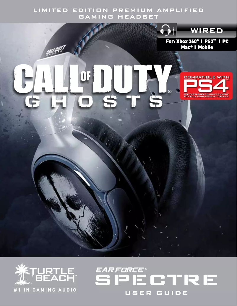 Página 1 del manual Manual de usuario Turtle Beach Call of Duty Ghosts Spectre