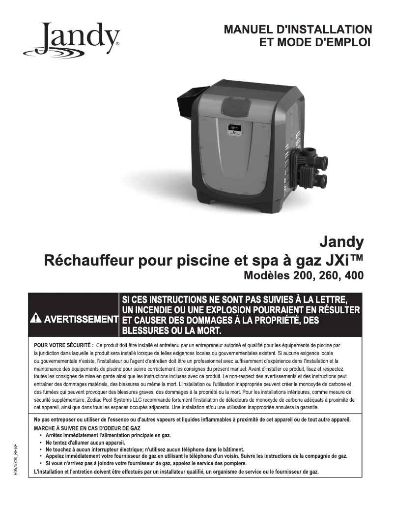 Page 1 de la notice Guide d'installation JANDY JXi400