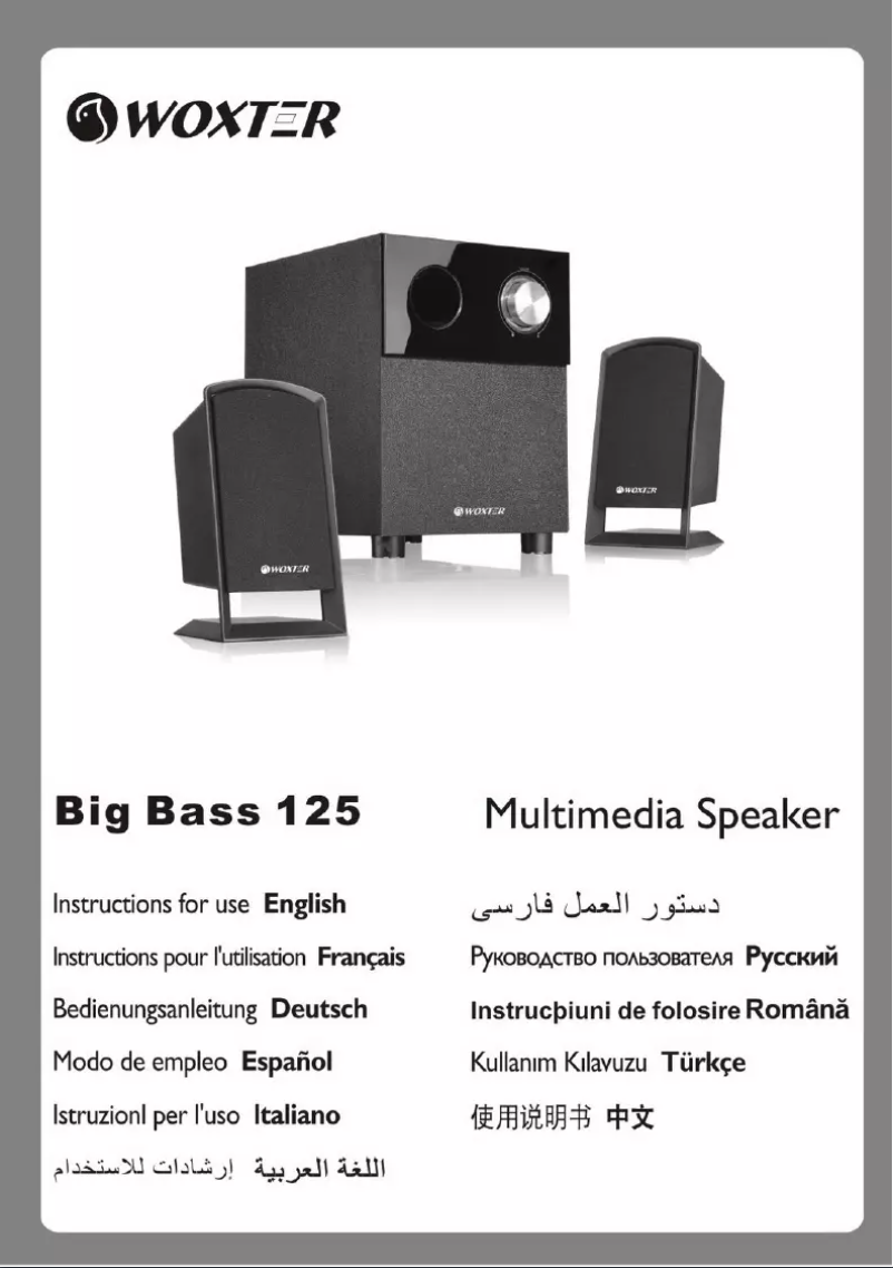 Page 1 de la notice Manuel utilisateur Woxter Big Bass 125