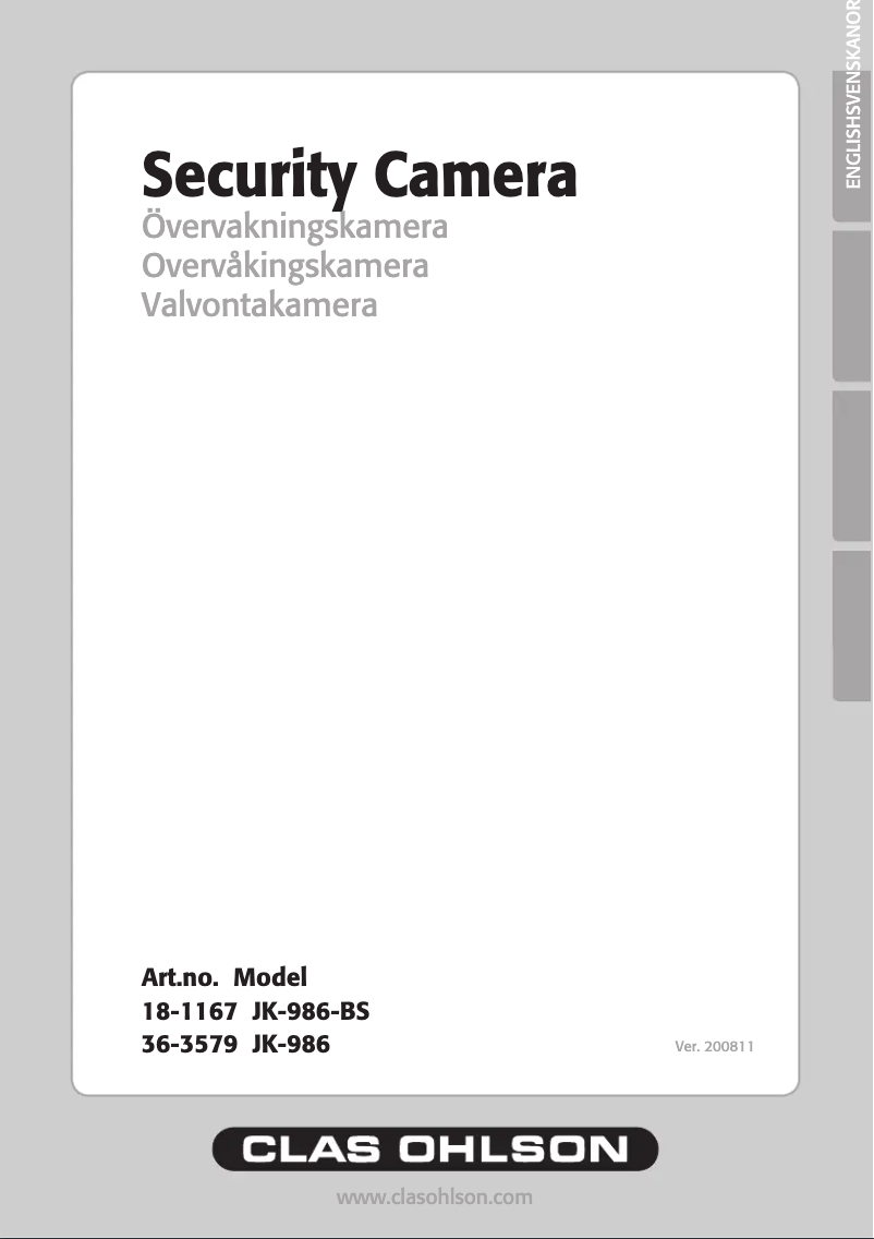 Página 1 del manual Manual de usuario Clas Ohlson JK-986