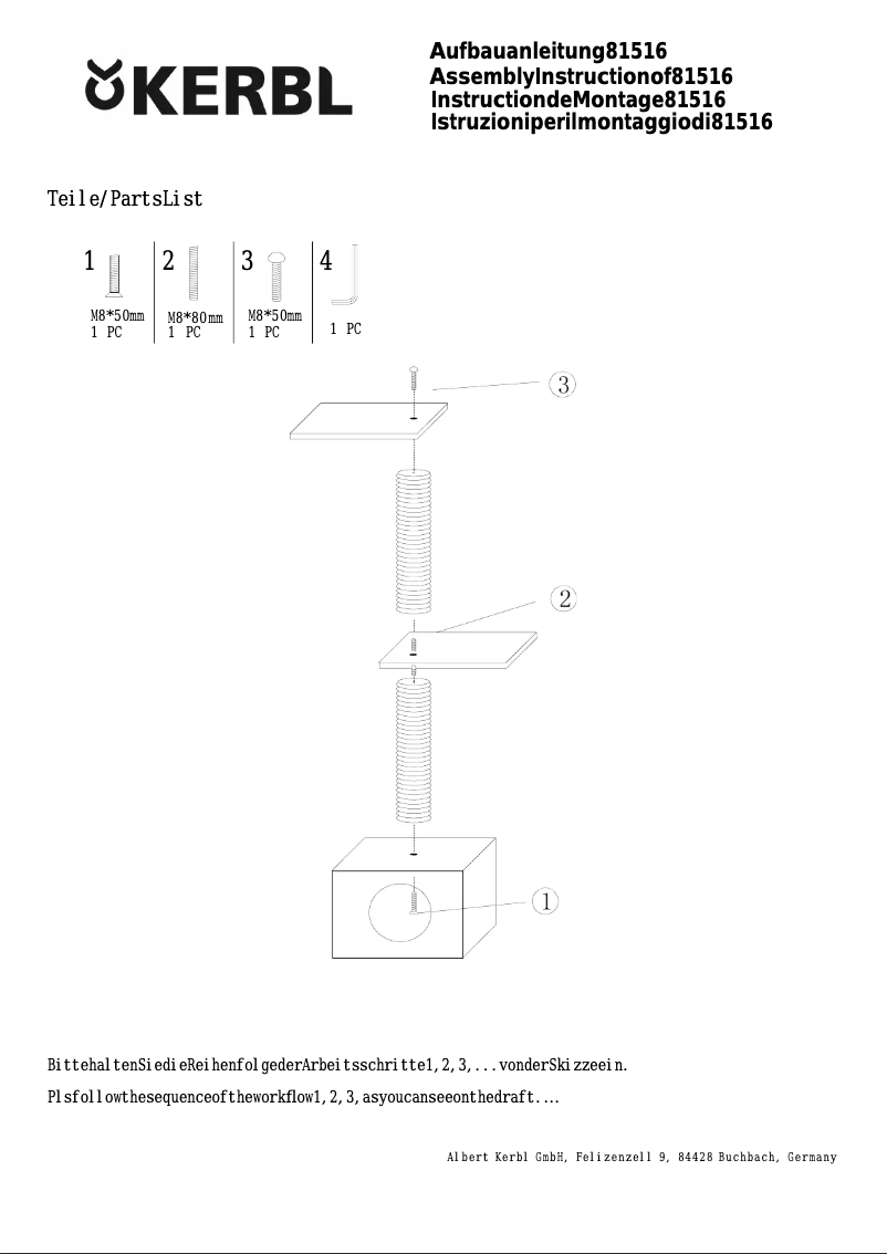 Page 1 de la notice Manuel utilisateur Kerbl Venus Sweet 81516