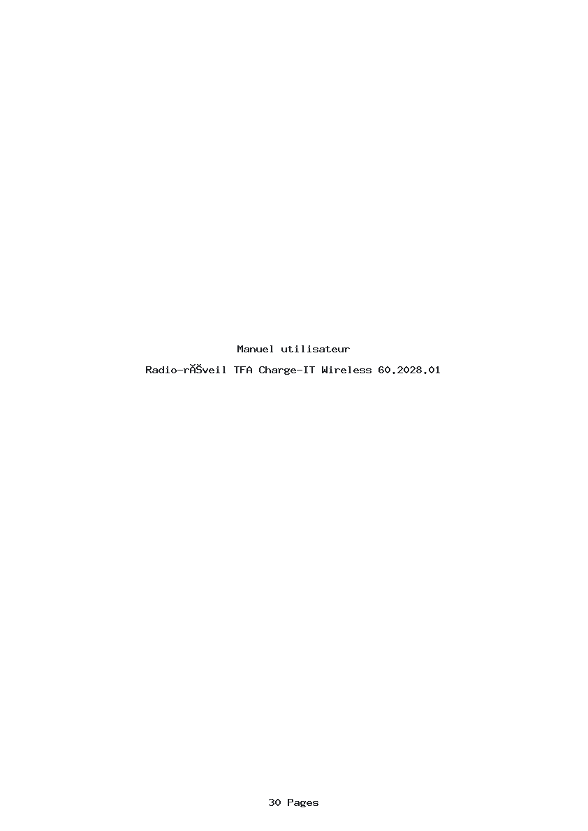 Page 1 de la notice Manuel utilisateur TFA Charge-IT Wireless 60.2028.01