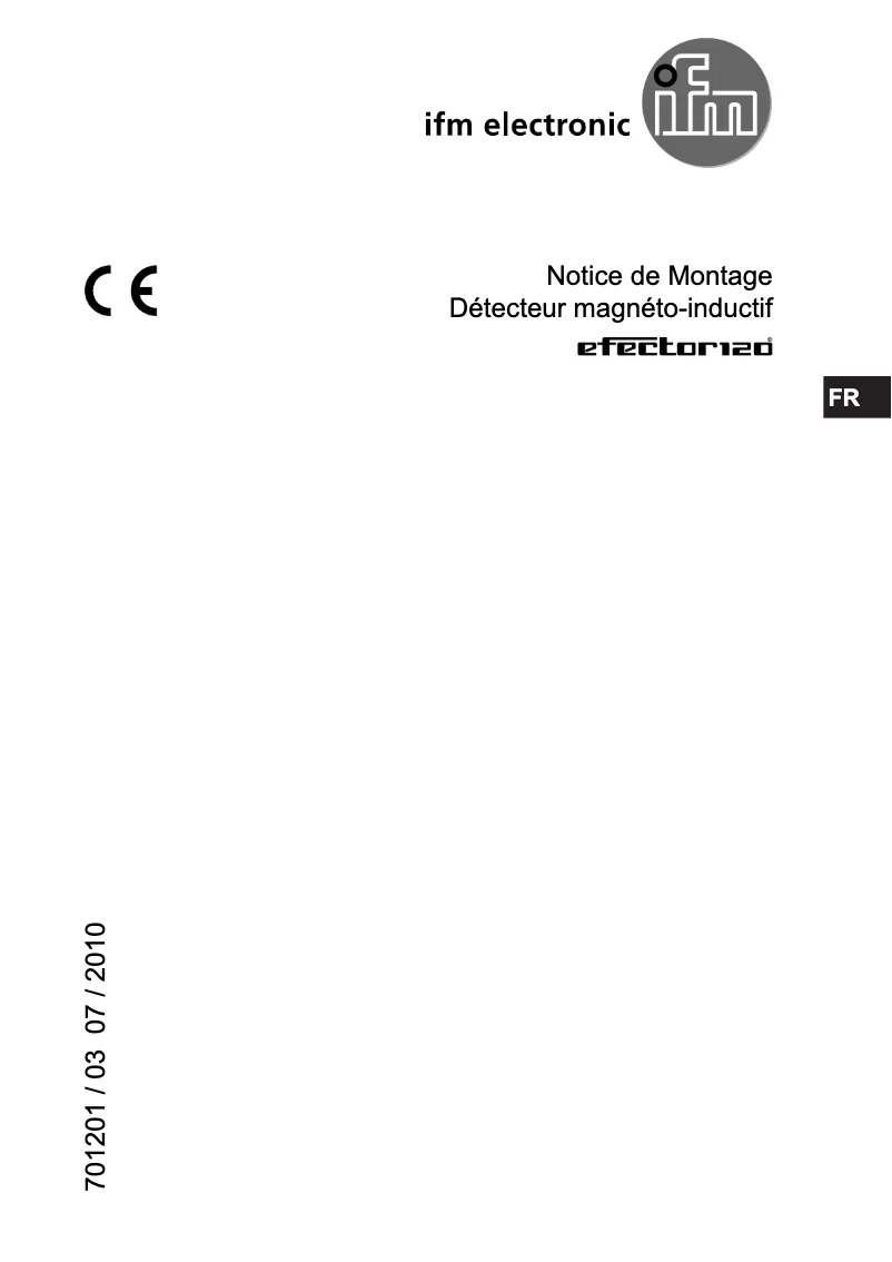 Page 1 de la notice Manuel utilisateur IFM ME5001