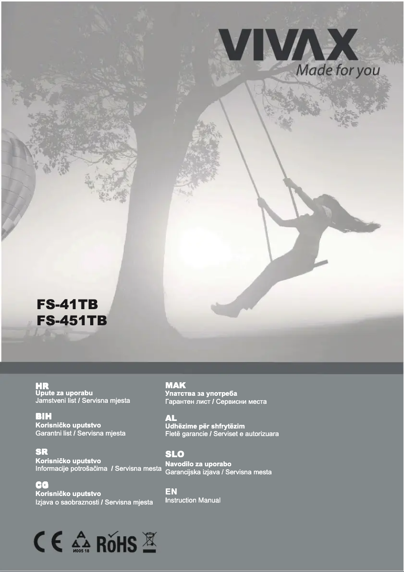 Página 1 del manual Manual de usuario Vivax FS-41TB