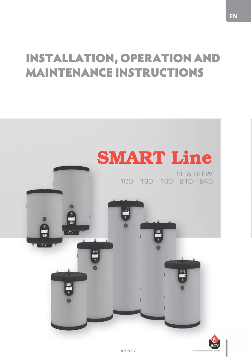 Page 1 de la notice Manuel utilisateur ACV Smart 100 SL