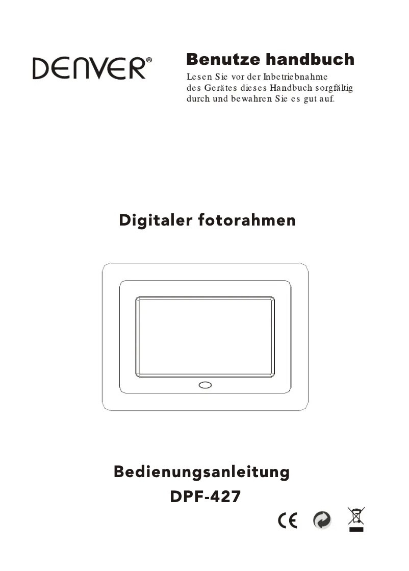 Page 1 de la notice Manuel utilisateur Denver DPF-427