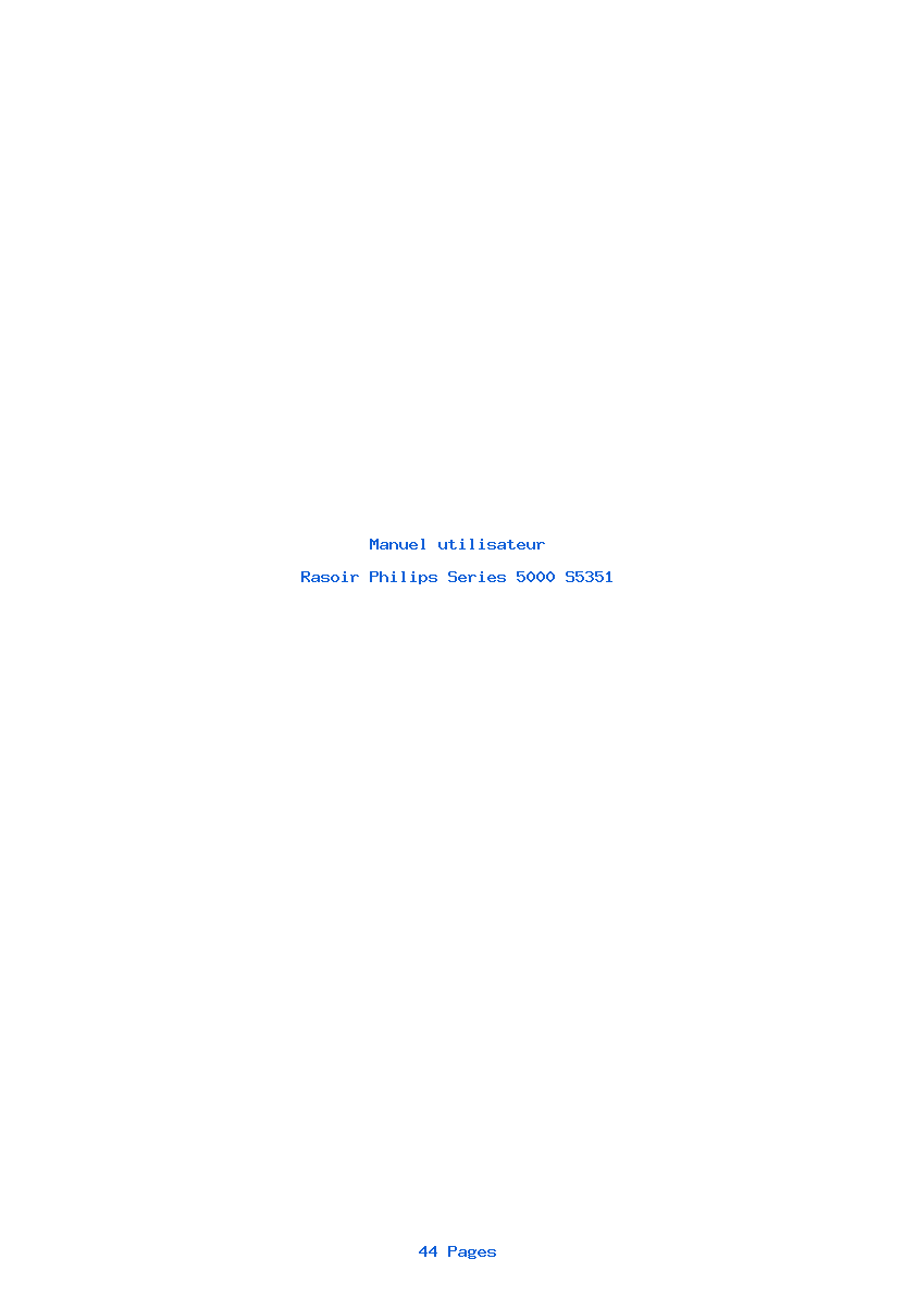 Page 1 de la notice Manuel utilisateur Philips Series 5000 S5351