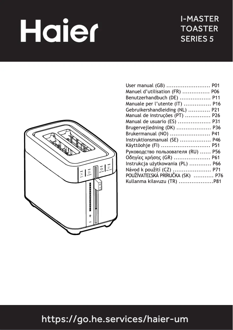 Page 1 de la notice Manuel utilisateur Haier HTO5A3 001