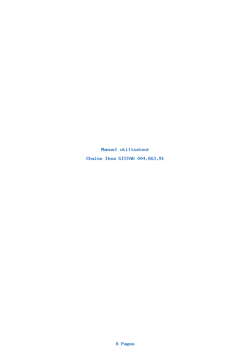 Page 1 de la notice Manuel utilisateur Ikea GISTAD 004.663.91