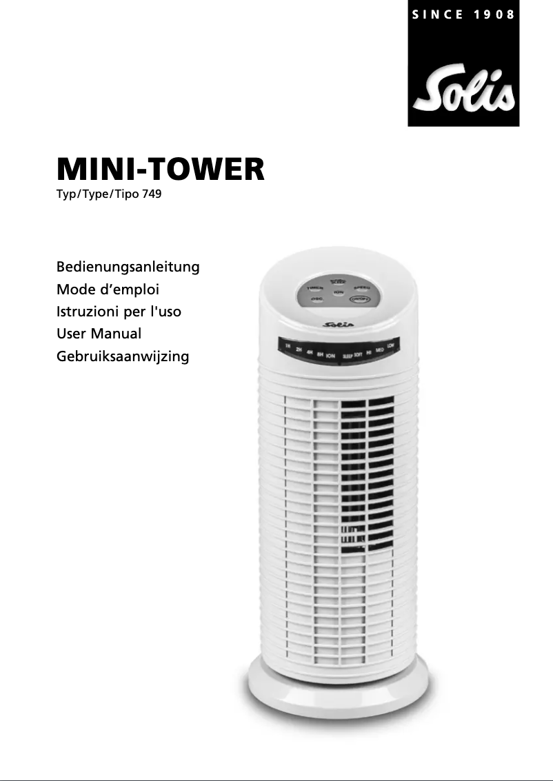 Page 1 de la notice Manuel utilisateur Solis Mini-Tower 749