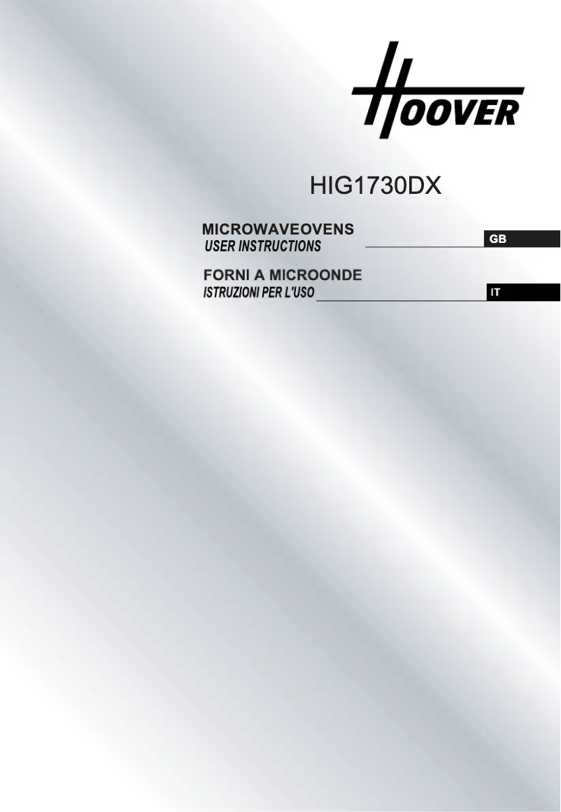 Página 1 del manual Manual de usuario Hoover HIG1730DX