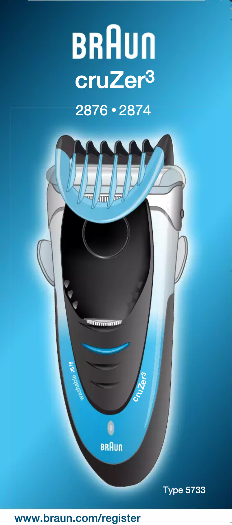 Page 1 de la notice Manuel utilisateur Braun cruZer 3 2874