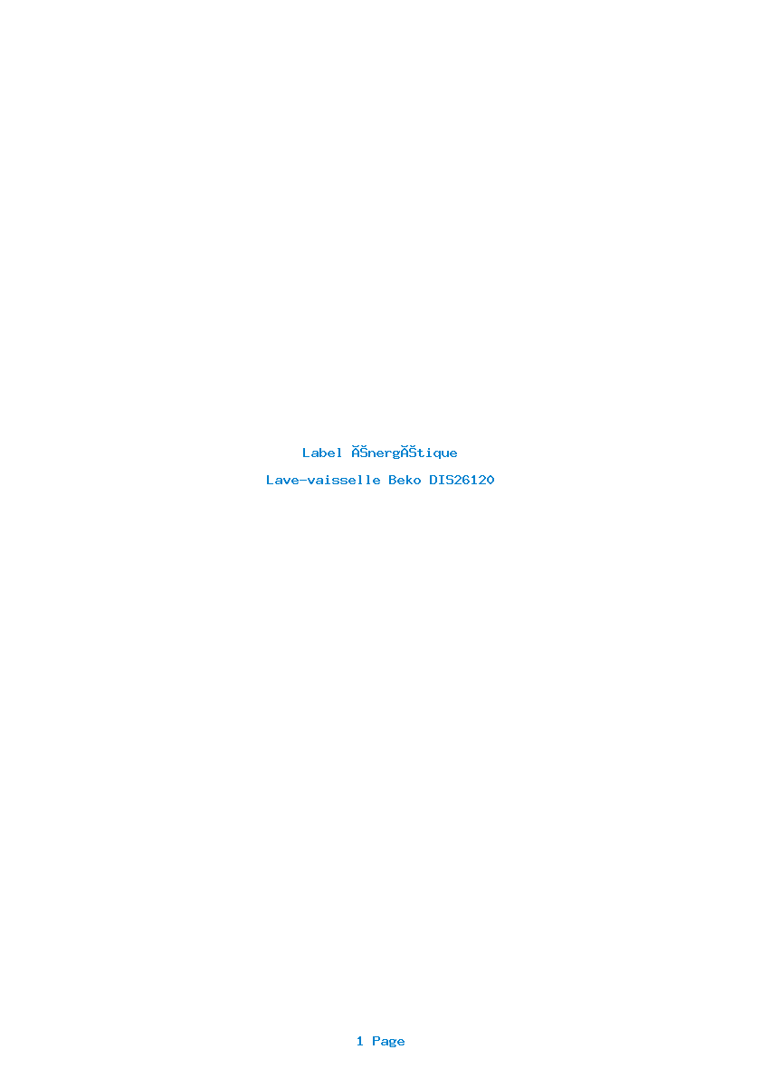 Image de la première page du manuel de l'appareil DIS26120